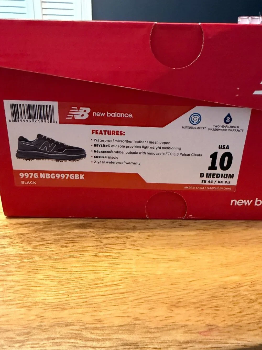 NWT Malbon Golf New Balance Men’s Golf Sneaker 997G Black Drop 10D Medium